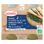 Plat bb ds 7 mois panais haricots verts riz bio babybio - les 2 pot de 200g