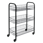 Resserre 3 paniers siena noir metaltex - la resserre Resserre 3 paniers siena noir metaltex - la resserre