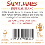 Rhum blanc agricole saint james - la bouteille de 75cl