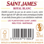 Rhum royal blanc agricole saint james - la bouteille de 1l