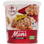 Rillettes du mans carrefour extra - le pot de 400g