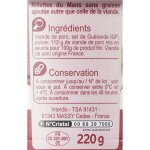 Rillettes du mans sans graisse ajoute carrefour extra - le pot de 220g
