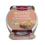 Rillettes de saumon au citron et aneth les mouettes d'arvor - le bocal de 125g