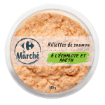 Rillettes de saumon chalote et aneth carrefour le marche - le pot de 115g