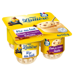 Riz au lait rhum raisins la laitiere - les 4 pots de 115 g Riz au lait rhum raisins la laitiere - les 4 pots de 115 g