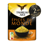 Riz micro - ondes basmati pices du monde taureau aile - le paquet de 220g