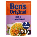Riz micro - ondes  l'indienne 2mn ben's original - le sachet de 220g