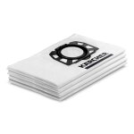 Sac aspirateur x4 filtre ouate compatible kwd1, kwd2, kwd3, wd2 plus, wd3 karcher - le lot de 4 sacs