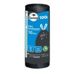 Sac poubelle 100l liens coulissants x10 carrefour - les 10 sacs