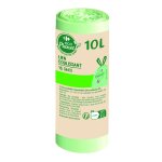 Sac poubelle compostables  lien coulissant 10l ecoplanet - les 15 sacs
