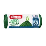 Sacs poubelle avec liens coulissants - 50l alfapac - x10