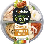 Salade caesar poulet et concass de tomates sches sodebo - la salade de 240 g