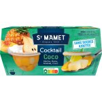 Fruits au sirop cocktail coco sans sucres ajouts st mamet - les 4 pots de 113g