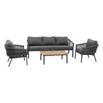 Salon oriengo anthracite / graphite hesperide - l'unit