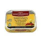 Sardines au citron confit et au piment  l'huile d'olive vierge extra les mouettes d'arvor - la boite ...