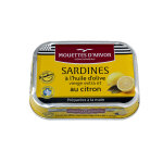 Sardines  l'huile d'olive et citron les mouettes d'arvor - la bote de 115g