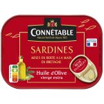 Sardines  l'huile d'olive connetable - la boite de 135 g