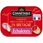 Sardines huile d'olive et chalotes connetable - la boite de 135g
