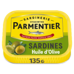 Sardines  l'huile d'olive parmentier - la boite de 135 g