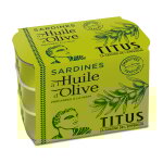 Sardines  l'huile d'olive titus - les 3 boites de 88 g net goutt