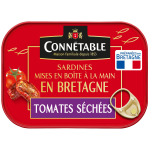 Sardines huile d'olive et tomates sches connetable - la boite de 135g