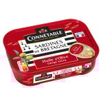 Sardines  l'huile d'olive vierge extra de bretagne msc connetable - la bote de 135g