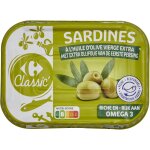 Sardines huilles d'olive carrefour classic - poids net : 135 g poids net �goutt� : 95 g