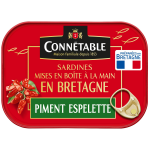 Sardines piment d'espelette doux connetable - la boite de 135 g