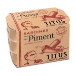 Sardines au piment et huile tournesol titus - les 3 boites de 125g