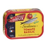 Sardines À la tomates & basilic le tresor des dieux - la boite de 115g Sardines À la tomates & basilic le tresor des dieux - la boite de 115g