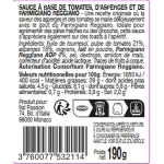 Sauce tomates asperges parmesan florelli - le pot de 190 g Sauce tomates asperges parmesan florelli - le pot de 190 g