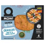 Saumon pas fum� gravlax aneth et baies roses mowi - le paquet de 4 tranches
