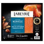 Saumon norv�ge fumage bois ch�taignier fran�ais & h�tre labeyrie - la barquette de 4 tranches