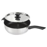 Sauteuse 26cm acier inoxydable tous feux dont induction avec couvercle carrefour home - la sauteuse
