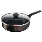 Sauteuse 24cm aluminium revtement anti - adhsif tous feux sauf induction avec couvercle easy cook & ...
