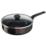 Sauteuse 26cm aluminium revtement anti - adhsif tous feux sauf induction avec couvercle easy cook & ...