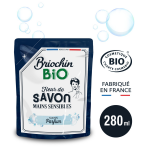 Savon liquide recharge mains sensibles sans parfum bio briochin - la recharge de 280ml