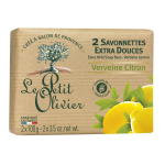 Savon solide parfum verveine et citron le petit olivier - les 2 savonnettes de 100 g