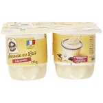 Semoule au lait vanille carrefour - les 4 pots de 115g