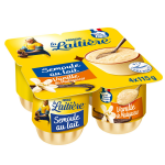 Semoule au lait vanille la laitiere - les 4 pots de 115 g