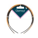 Serre - tte  cheveux plastique noir et marron glamour style - les 2 serres tte