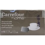 Service tasse  caf 12 pices blanc carrefour home - le service