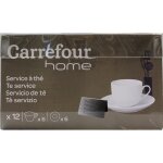 Service tasse  th 12 pices blanc en porcelaine carrefour home - le service