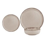 Service  vaisselle 12 pices beige en grs carrefour home - les 12 pices