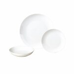 Service  vaisselle forme coupe blanc carrefour home - le service de 18 pices