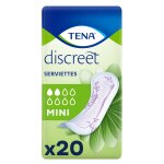 Serviettes fuite urinaire mini discreet lady tena - le paquet de 20