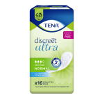 Serviettes fuite urinaire normal discreet ultra tena - le pack de 16 serviettes hyginiques