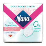 Serviettes hyginiques avec ailettes 0% d'allergnes normal nana - la boite de 12 serviettes hyginiques ...