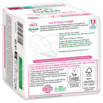 Serviettes hyginiques avec ailettes normal hypoallergniques et ecologiques love & green - le paquet ...