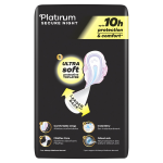 Serviettes hygi�niques avec ailettes platinum 10h de protection secure night always - le paquet de 20 ...